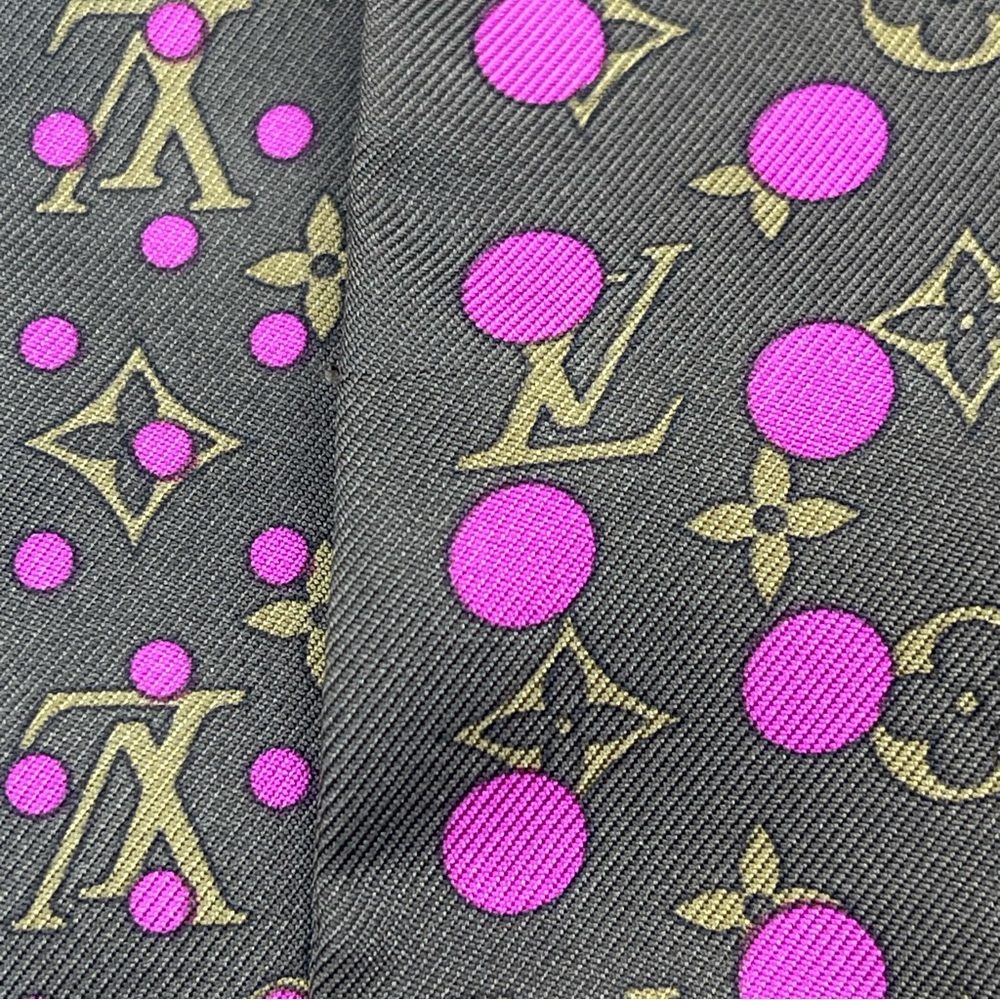 Louis Vuitton Perforated Dots Bandeau Neckerchief Scarf Chocker Twilly Wrap Rare - Picture 7 of 16